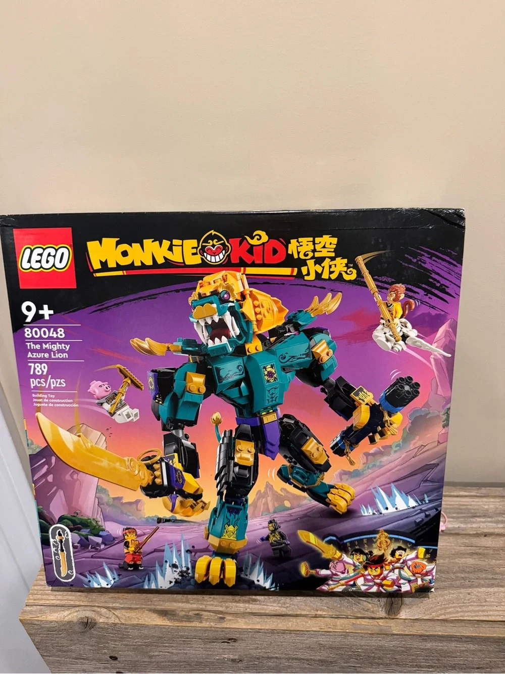 Lego Monkie Kid Mighty Azure Lion - Teal & Gold Action Build